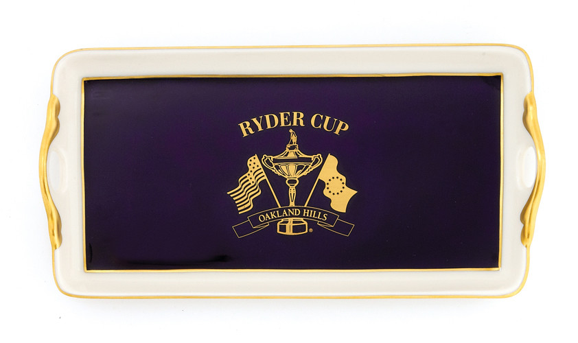 Pickard Rectangle Tray with Handles.
