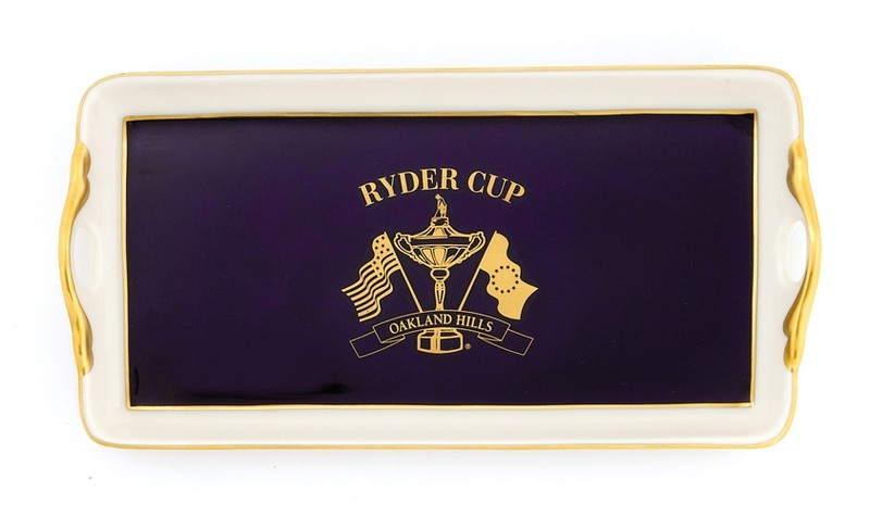 Pickard Rectangle Tray with Handles.