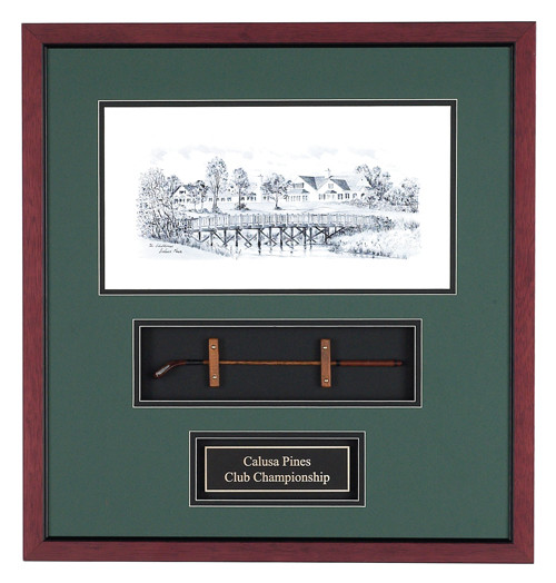 Framed & Matted Image with Club