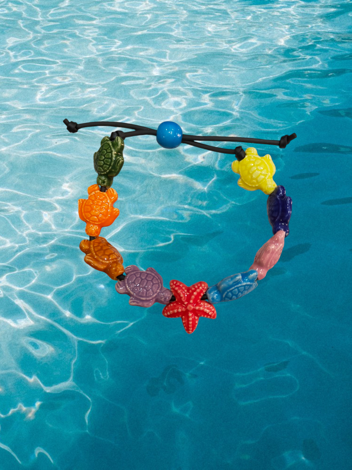 Bracciale tartarughe in ceramica colore multicolor