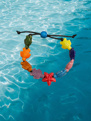 Bracciale tartarughe in ceramica colore multicolor
