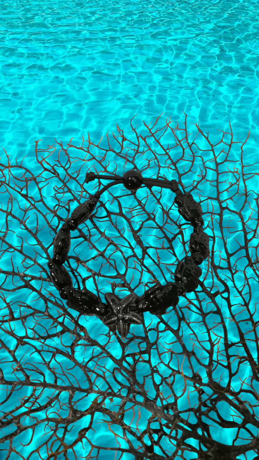 Bracciale tartarughe in ceramica colore nero.