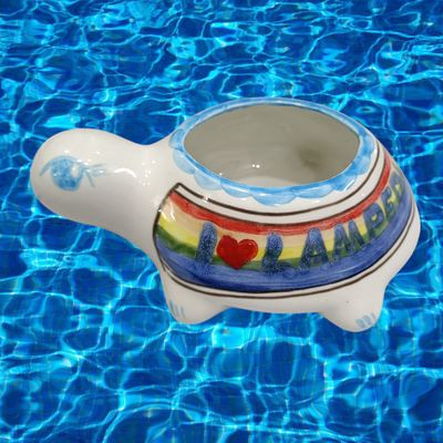 Tartaruga in ceramica vaso L. cm 18 x A. cm 12 x P. cm 6