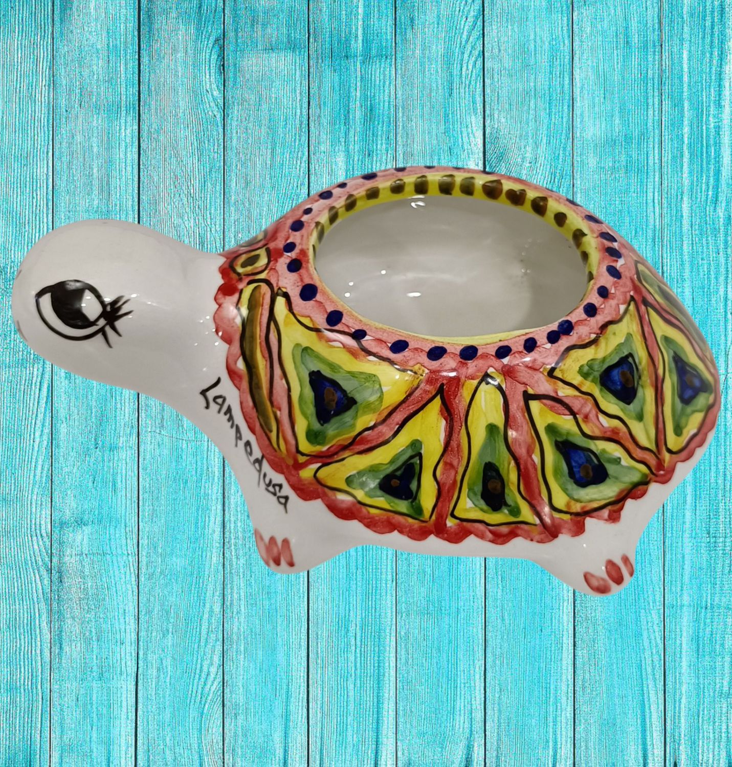 Tartaruga in ceramica vaso L. cm 18 x A. cm 12 x P. cm 6