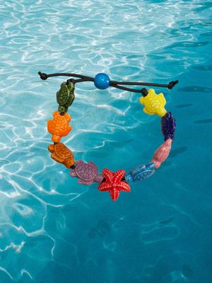 Bracciale tartarughe in ceramica colore multicolor