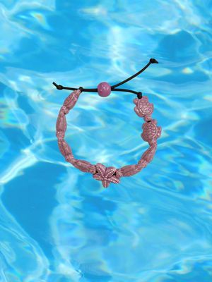 Bracciale tartarughe in ceramica colore lilla