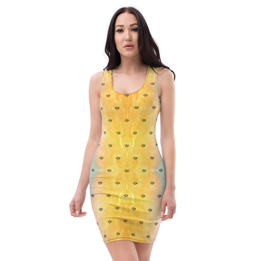 Yellow Dotted Cut &amp; Sew- Premium Dress