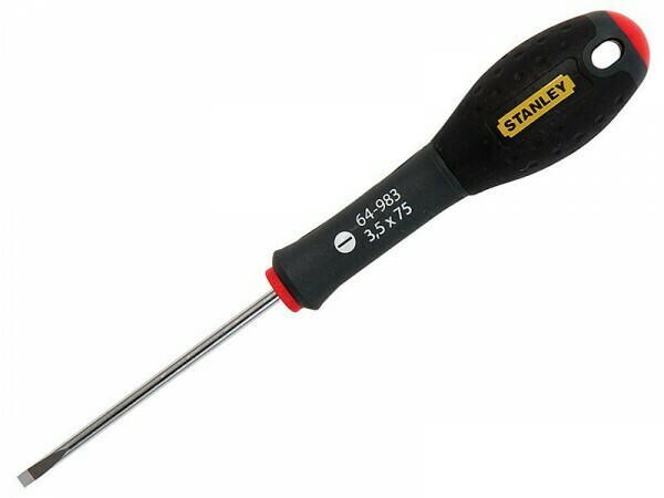 Stanley FatMax STA065411 VDE Insulated Slot Screwdriver - 3.5mm X 75mm Parallel Tip