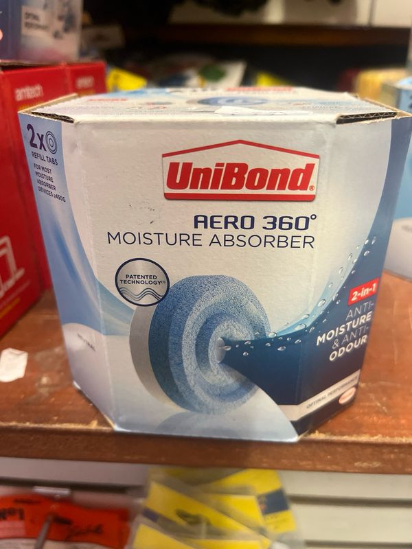 Pack Of 2 UniBond Aero 360 Moisture Absorber Refills (4 Total) - Large Size For Humidity Control