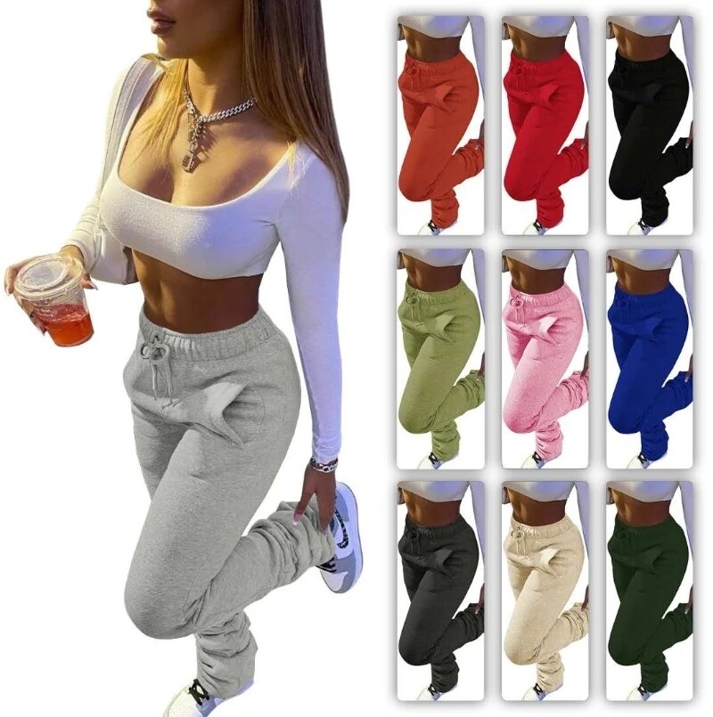 women&#39;s stacked pants