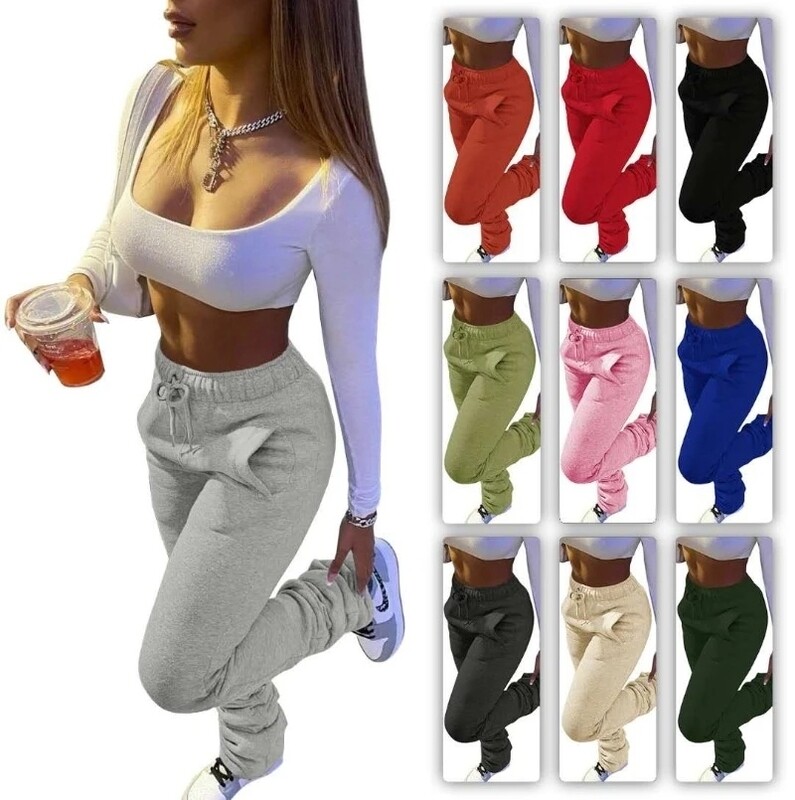 women&#39;s stacked pants