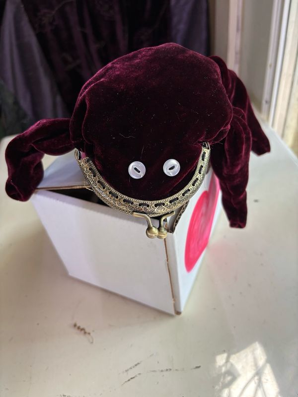 Pre-Order $40 Deposit Dark RED FROG Nonrefundable Deposit Total Price $80 Plus Shipping, Frog Coin Purse