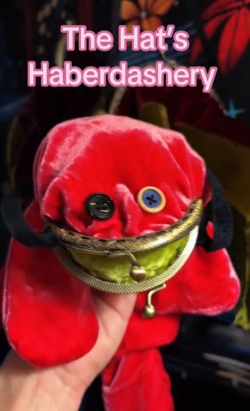 Hot Pink Velvet Frog Purse -Chartreuse Inside. Made To Order.