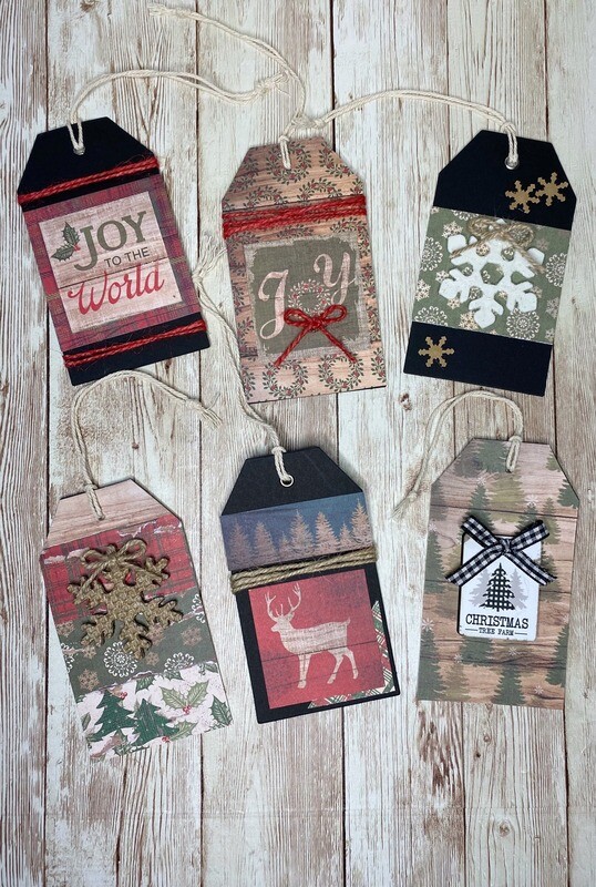 Set of 6 Rustic Gift Tag/Ornaments