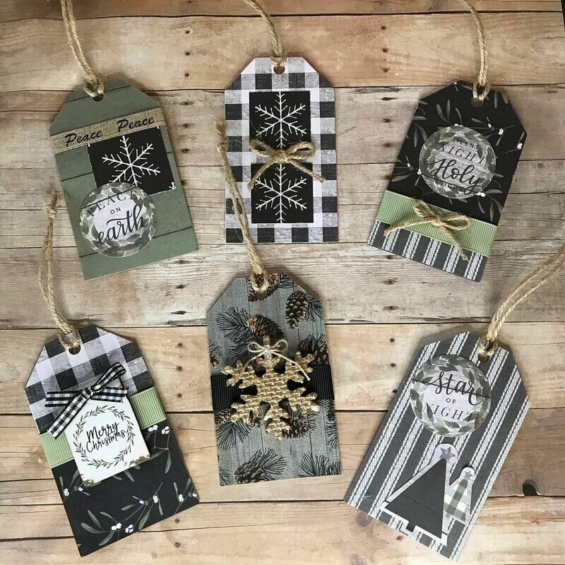 Farmhouse Tags Sage &amp; Black