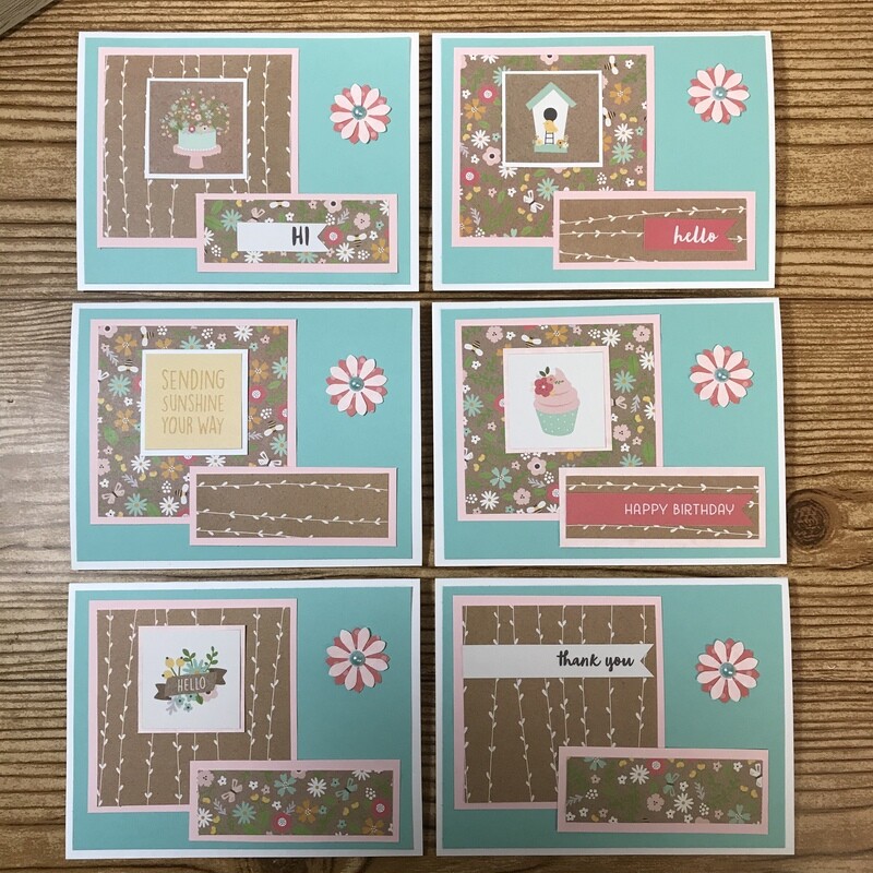Teal and Kraft Cards