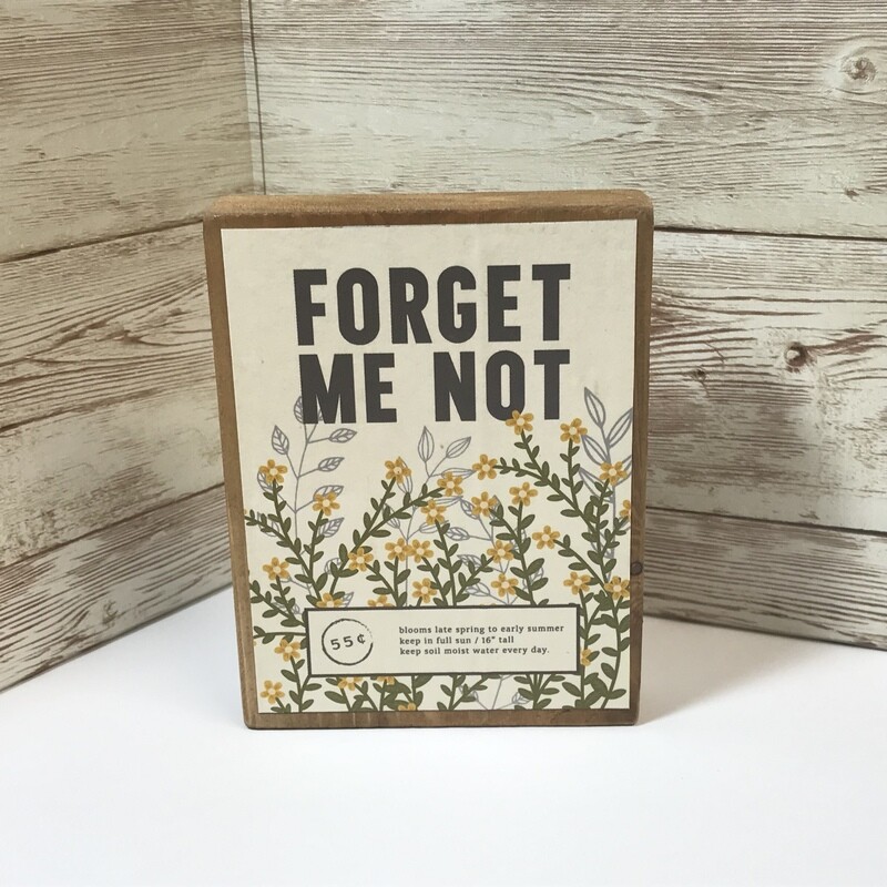 Forget Me Not Seed Packet Block