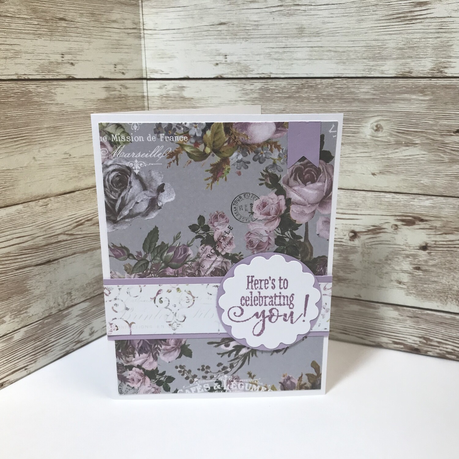 Celebrating You Purple Floral Card