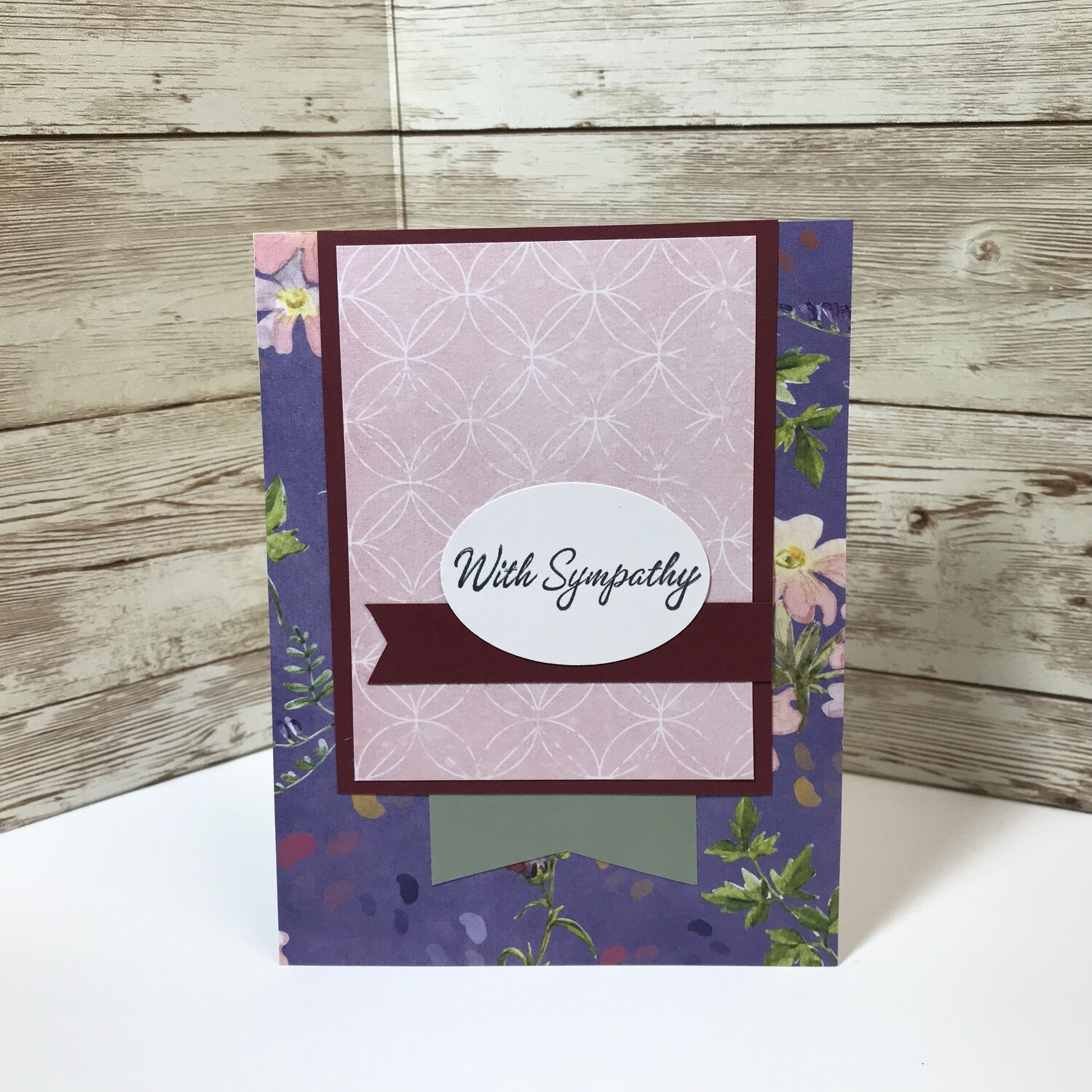Sympathy Purple and Pink Card