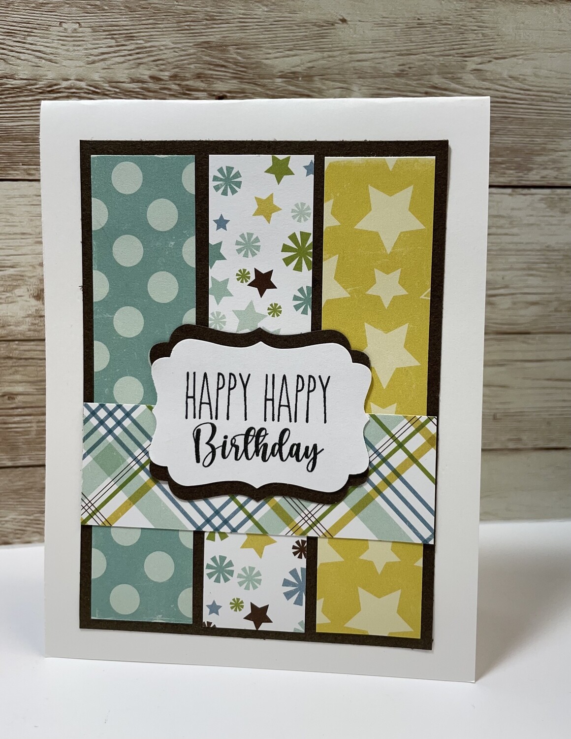 Happy Happy Aqua Yellow Brown