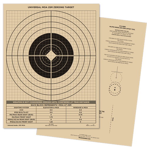 RiteRain 8.5x11 Zeroing Target