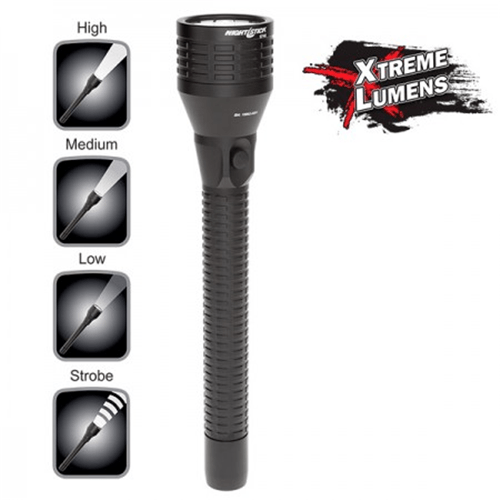 Metal Full-Size Dual-Light Flashlight - Rechargeable