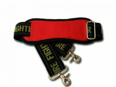 Padded Shoulder Strap for Gear Bags w/ Adjustable Pad, Firefighter Weave, Reflective Stitching & US Hook