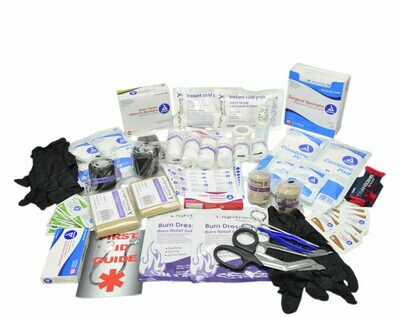 Basic First Responder Fill Kit—Bandages, Dressings, Gauze, Ointments, Sprays, CPR Mask, Airways & Instrument Kit