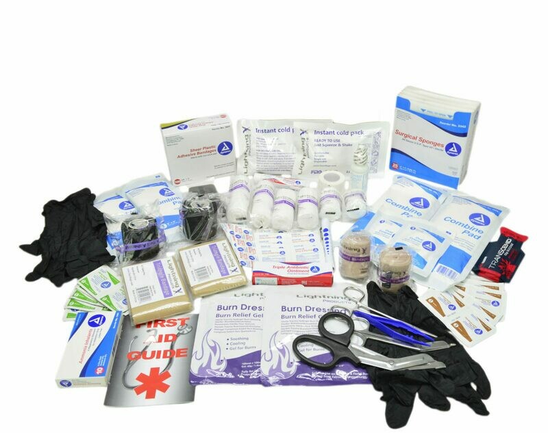 Basic  First Responder Fill Kit—Bandages, Dressings, Gauze, Ointments, Sprays, CPR Mask, Airways & Instrument Kit