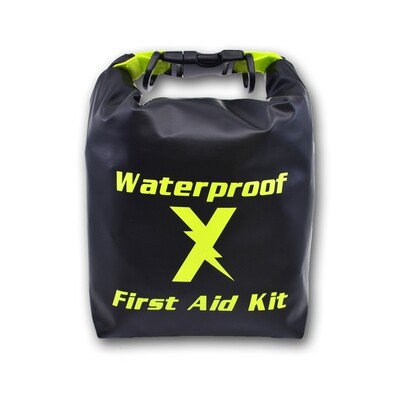 Lightning X Waterproof Hi-Vis First Aid Kit - 104 Pieces w/Dry Bag for Emergency, Survival, Camping, Boating, Hiking & Sports