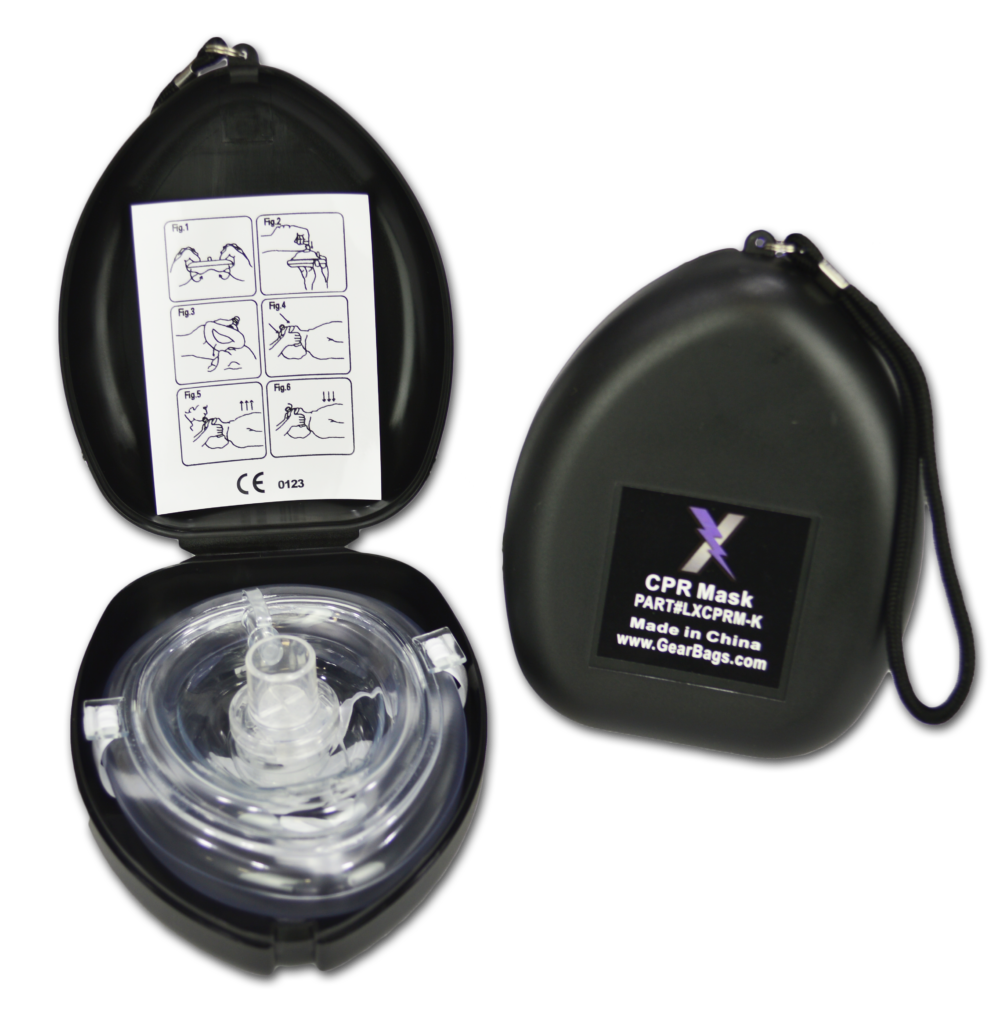 Premium CPR Mask w/ Hard Case - Black