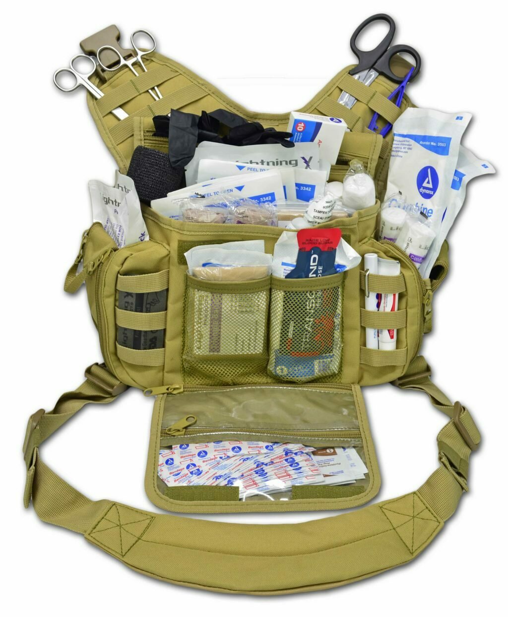 Med Sling Shoulder Bag w/ Basic Fill Kit - TAN
