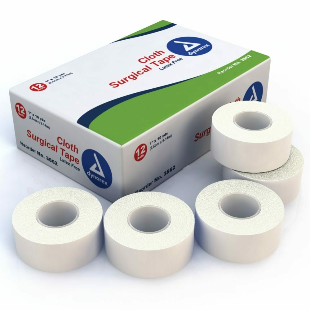 Cloth Medical Tape, 1" Roll, Box of 12