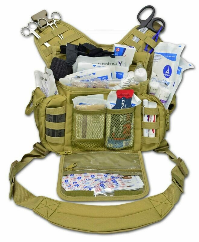 Med Sling Shoulder Bag w/ Basic Fill Kit - TAN