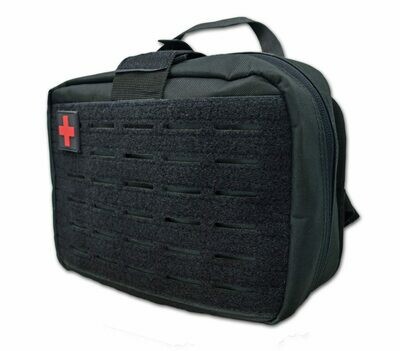 Large IFAK Trauma Pouch for Car Head Rest or MOLLE Compatible Backpack w/ Laser Cut MOLLE & Quick Release