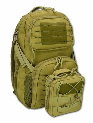 Premium Tactical Modular Medical Backpack w/ Deluxe MOLLE IFAK Pouch Add On