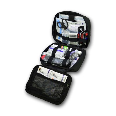 Officers Patrol Trauma Kit w/ LXPB50 Headrest IFAK Pouch & LXSMK-L Fill Kit - BLACK