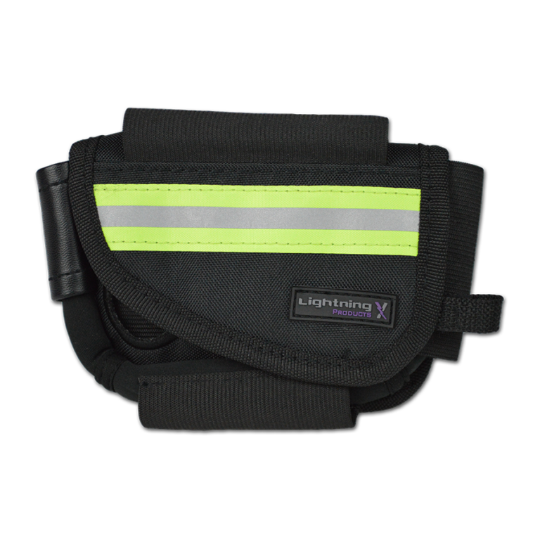 EMT First Responder Quick Access Hip/Belt Pouch w/ Belt Loops, Metal Spring Clip, Customized Compartments & Triple Trim Reflective—BLACK