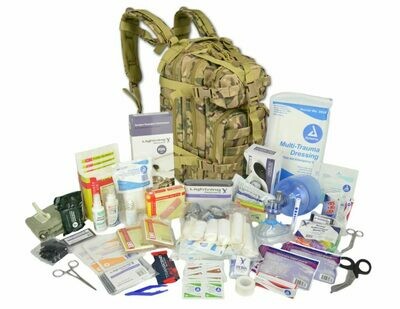 Small Tactical Assault Backpack w/ Trauma & Bleeding Medic Fill Kit—MULTICAM