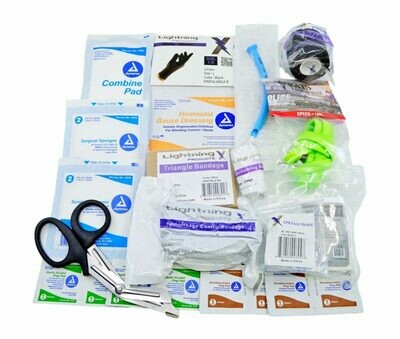 Economy Trauma/Hemorrhage IFAK Fill Kit w/ Hemostatic Gauze, Israeli Bandage & Nasal Airway