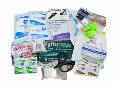 Medical Supply Fill Kit for Gunshot/Hemorrhage Trauma IFAK Kit w/ QuikClot