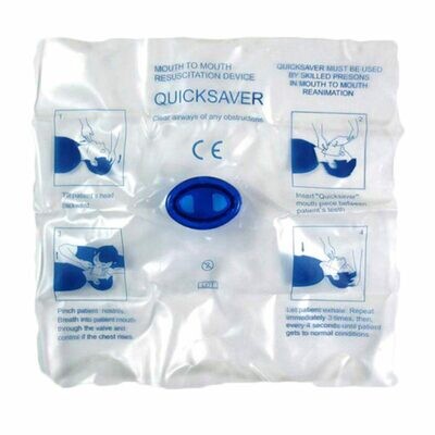Simple CPR Barrier Mask w/ One-Way Valve, EVA—Poly Bagged