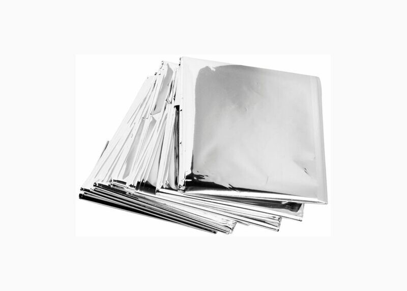 Emergency Survival Foil (Mylar) Blanket, 52” x 82” - SILVER