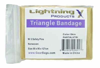Triangle Bandage w/ Safety Pins, Tan, Pack of 20