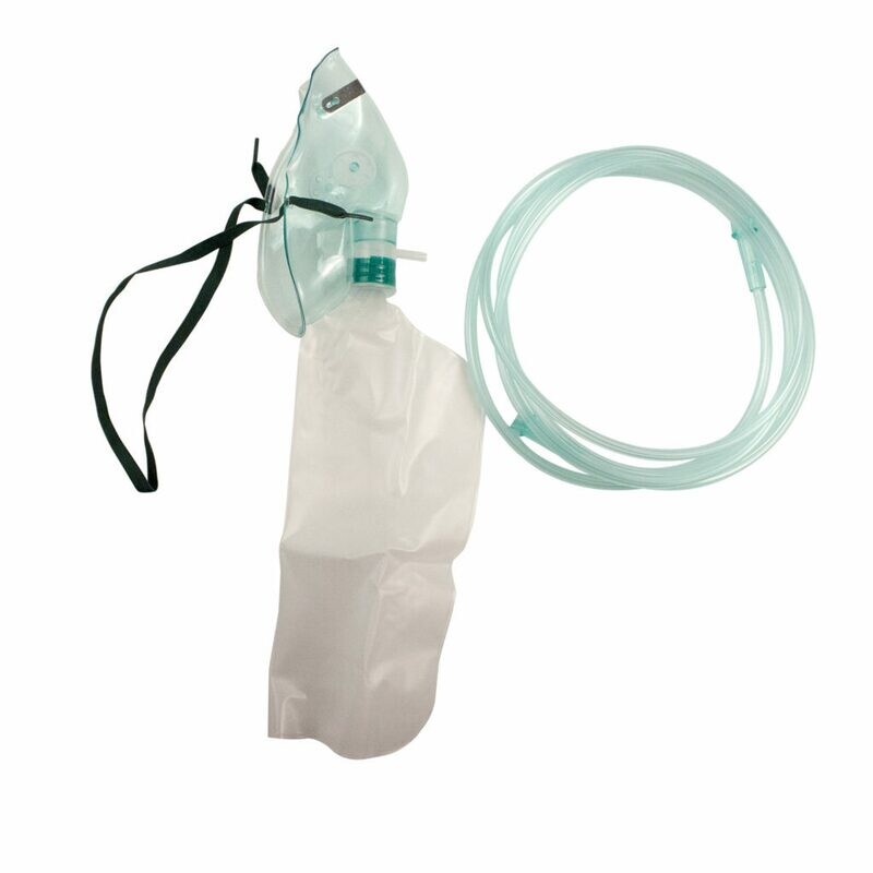 Non-Rebreather Oxygen Mask, Adult, Med Flow