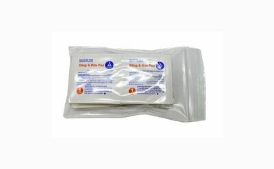 Pack Includes 10 each: Alcohol, Iodine & Sting/Bite Prep Pads in Poly Bag