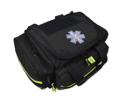 Premium Large Modular EMT Trauma Bag w/ Removable Color-Coded Pouches, Organizer, Triple Trim Reflective, Reinforced Bottom