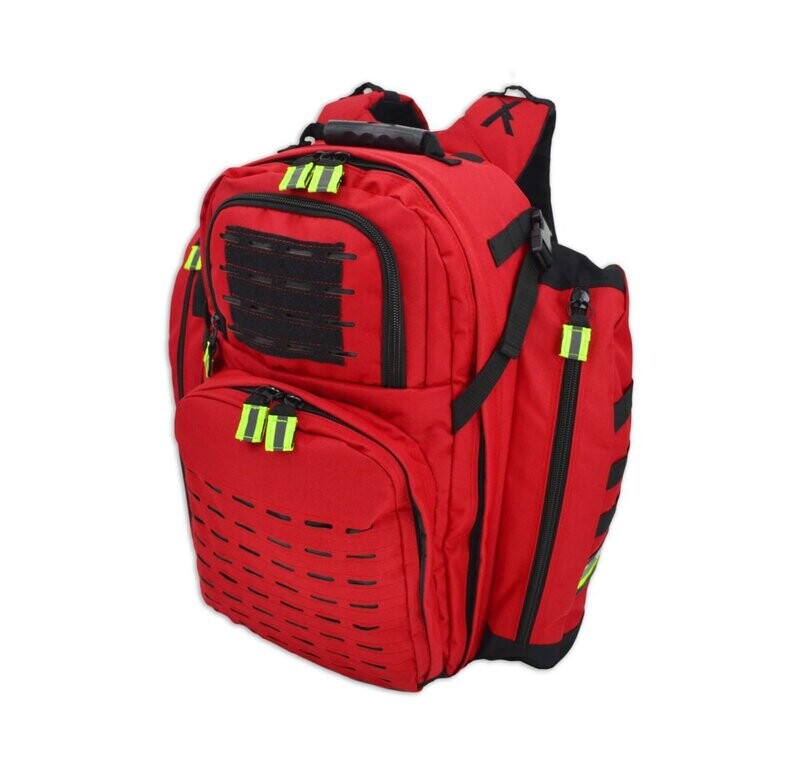 Premium TacMed ALS Oxygen Trauma Backpack w/ Laser Cut MOLLE + Modular Pouch System (Holds D Cylinder)
