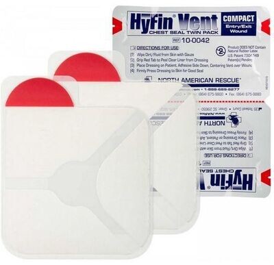 Hyfin Vent COMPACT Chest Seal Twin Pack by North American Rescue