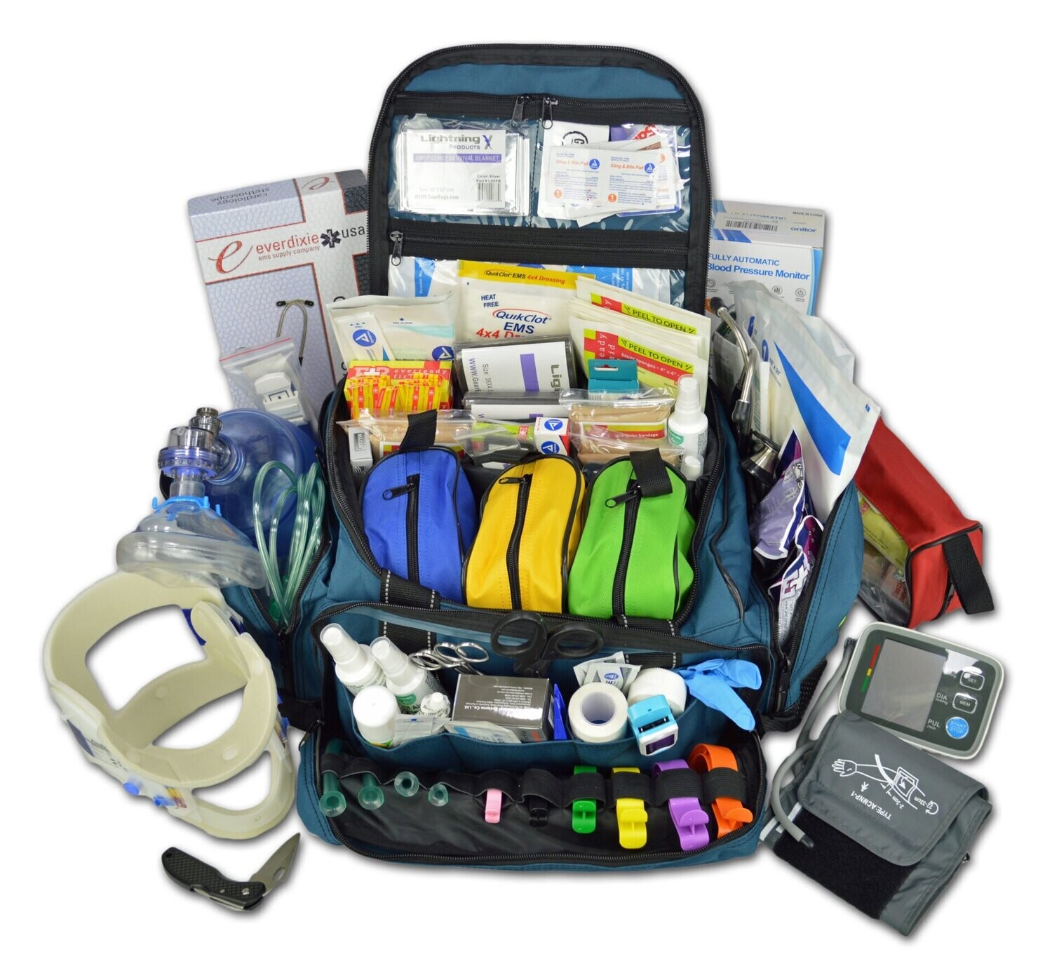 Large Modular Trauma Bag w/ Premium Fill Kit, Color: Navy Blue